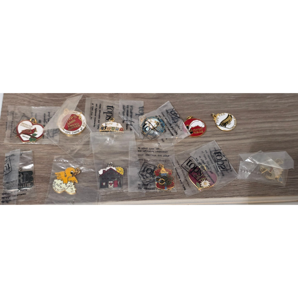 New Vintage TOPS Assorted Charms Lot Of 12 - Weight Loss - Take OFF Pounds